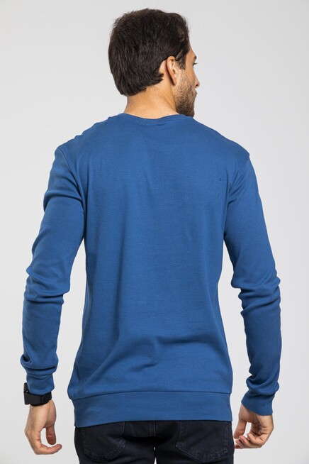Süperlife Bisiklet Yaka Uzun Kollu Dar Kalıp İnce  Erkek Sweatshirt SPR2019K18