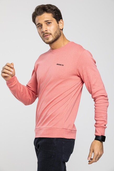 Süperlife Bisiklet Yaka Uzun Kollu Dar Kalıp İnce  Erkek Sweatshirt SPR2019K18