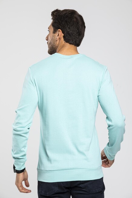 Süperlife Bisiklet Yaka Uzun Kollu Dar Kalıp İnce  Erkek Sweatshirt SPR2019K18