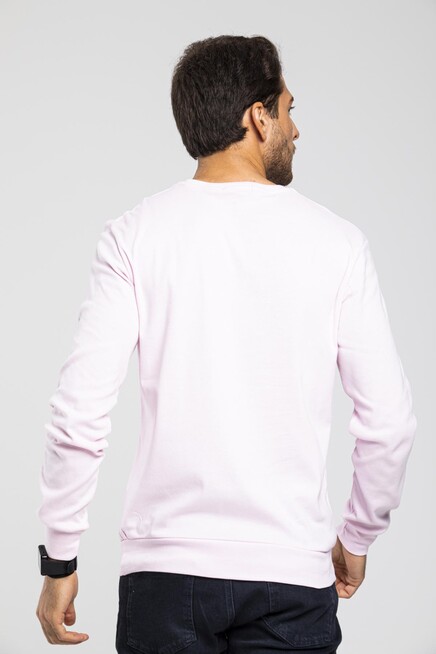 Süperlife Bisiklet Yaka Uzun Kollu Dar Kalıp İnce  Erkek Sweatshirt SPR2019K18