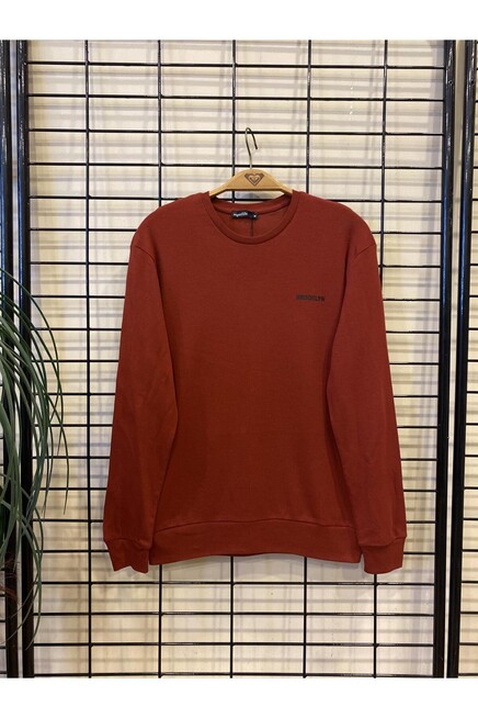 Süperlife Bisiklet Yaka Uzun Kollu Dar Kalıp İnce  Erkek Sweatshirt SPR2019K18