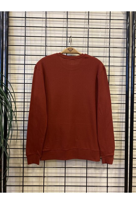 Süperlife Bisiklet Yaka Uzun Kollu Dar Kalıp İnce  Erkek Sweatshirt SPR2019K18