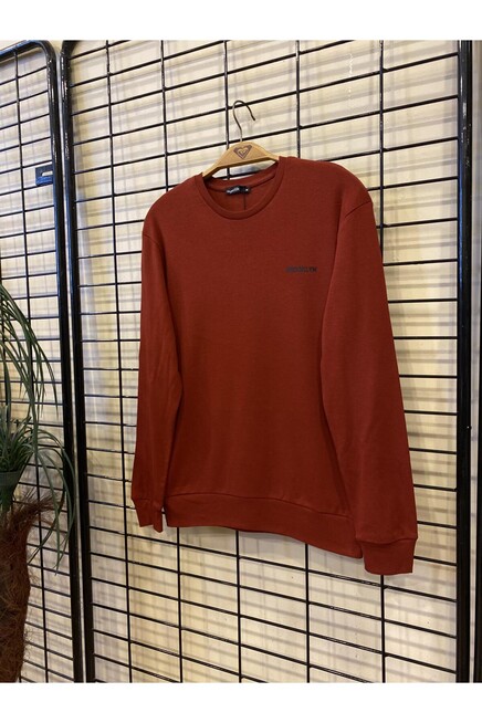 Süperlife Bisiklet Yaka Uzun Kollu Dar Kalıp İnce  Erkek Sweatshirt SPR2019K18