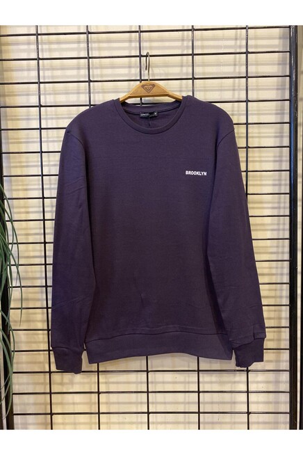 Süperlife Bisiklet Yaka Uzun Kollu Dar Kalıp İnce  Erkek Sweatshirt SPR2019K18