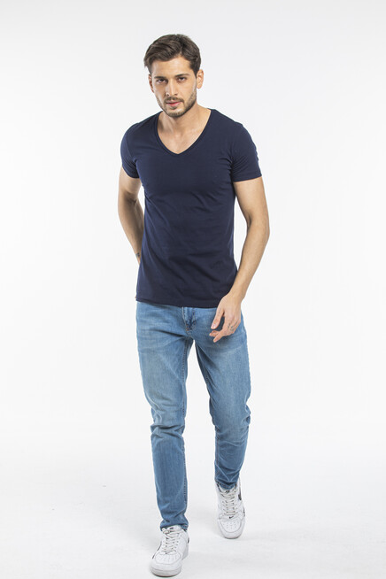 Süperlife Erkek V Yaka Dar Kalp Tişort SPR 246