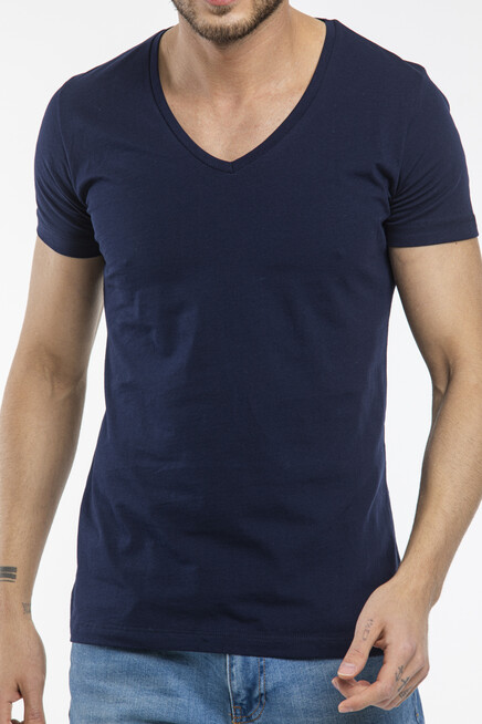 Süperlife Erkek V Yaka Dar Kalp Tişort SPR 246