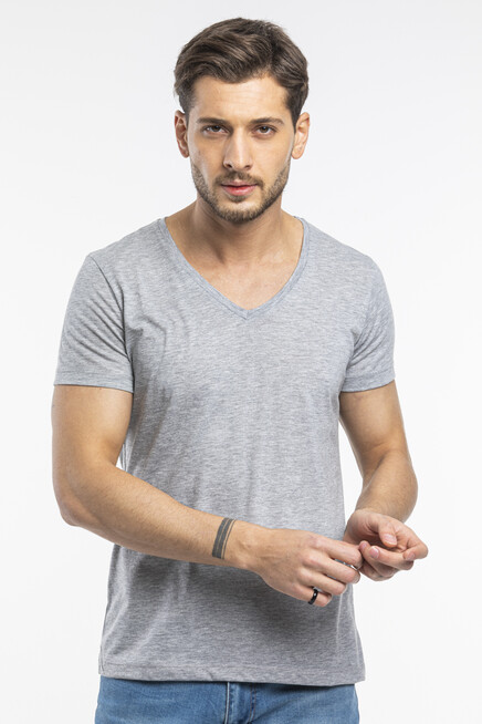 Süperlife Erkek V Yaka Dar Kalp Tişort SPR 246