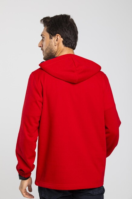 Süperlife Erkek Kapşonlu Yarım Fermuarlı İnce Sweatshirt SPR 20K52