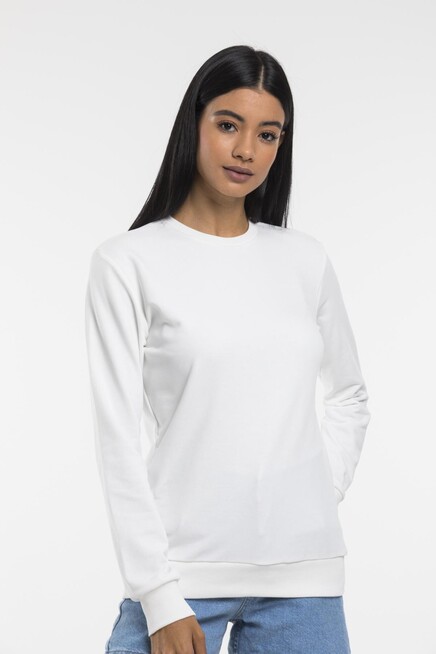 Süperlife Kadın Bisiklet Yaka Regular Kalıp İnce Pamuklu Sweatshirt SPR21K30