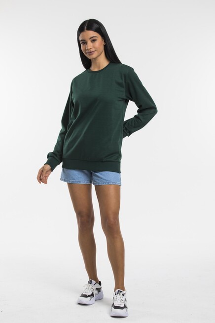 Süperlife Kadın Bisiklet Yaka Regular Kalıp İnce Pamuklu Sweatshirt SPR21K30