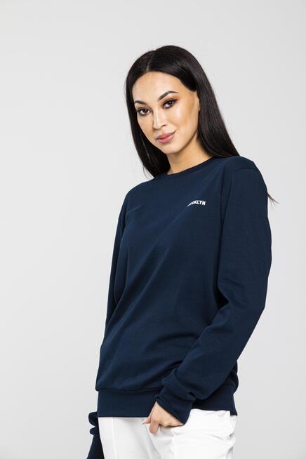 Süperlife Bisiklet Yaka Uzun Kollu Dar Kalıp İnce Sweatshirt SPR21K18