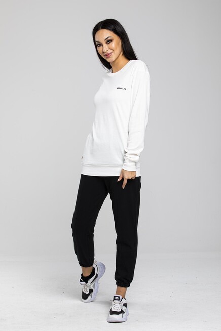 Süperlife Bisiklet Yaka Uzun Kollu Dar Kalıp İnce Sweatshirt SPR21K18