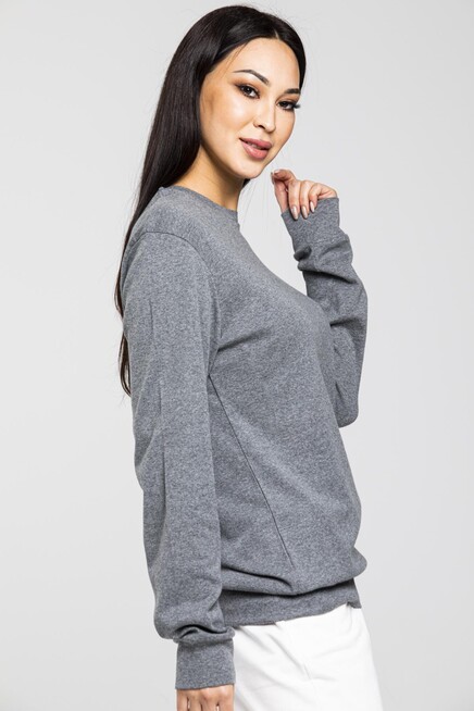 Süperlife Bisiklet Yaka Uzun Kollu Dar Kalıp İnce Sweatshirt SPR21K18