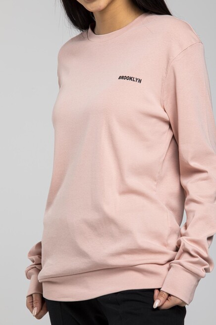 Süperlife Bisiklet Yaka Uzun Kollu Dar Kalıp İnce Sweatshirt SPR21K18