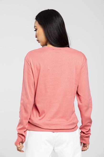 Süperlife Bisiklet Yaka Uzun Kollu Dar Kalıp İnce Sweatshirt SPR21K18