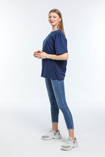 Süperlife Kadın Bisiklet Yaka Standart &Regular Fit Tişort spr21yk30