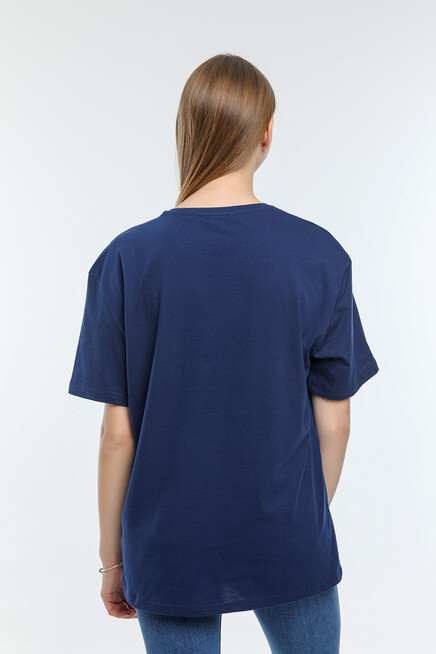 Süperlife Kadın Bisiklet Yaka Standart &Regular Fit Tişort spr21yk30