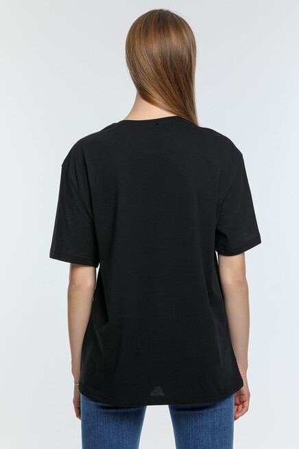 Süperlife Kadın Bisiklet Yaka Standart &Regular Fit Tişort spr21yk30