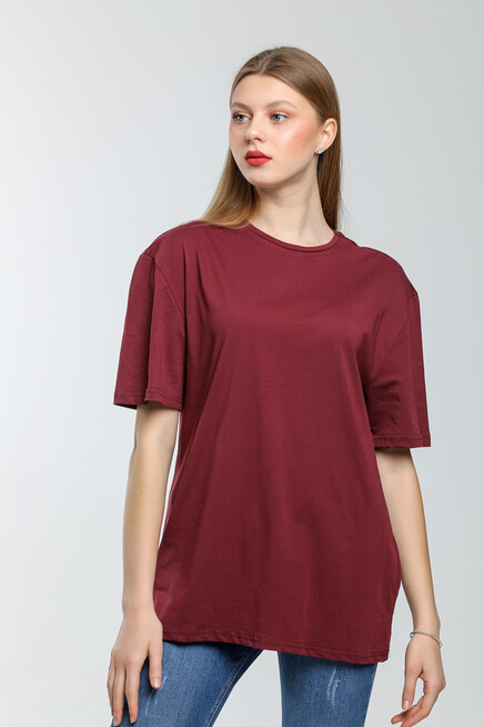 Süperlife Kadın Bisiklet Yaka Standart &Regular Fit Tişort spr21yk30