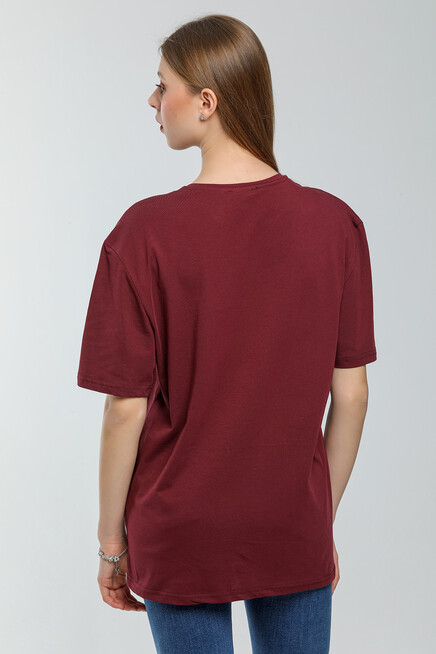 Süperlife Kadın Bisiklet Yaka Standart &Regular Fit Tişort spr21yk30