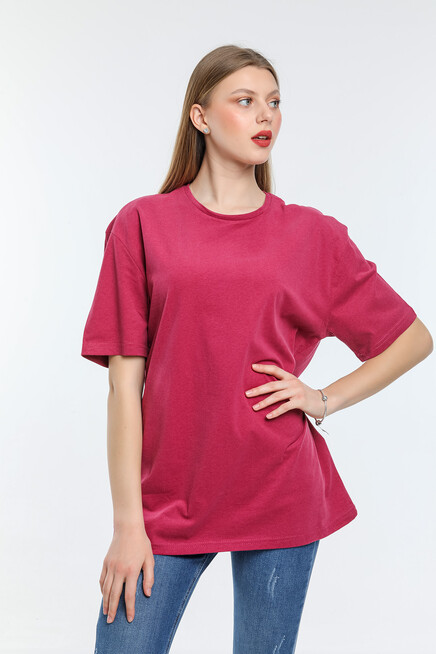 Süperlife Kadın Bisiklet Yaka Standart &Regular Fit Tişort spr21yk30