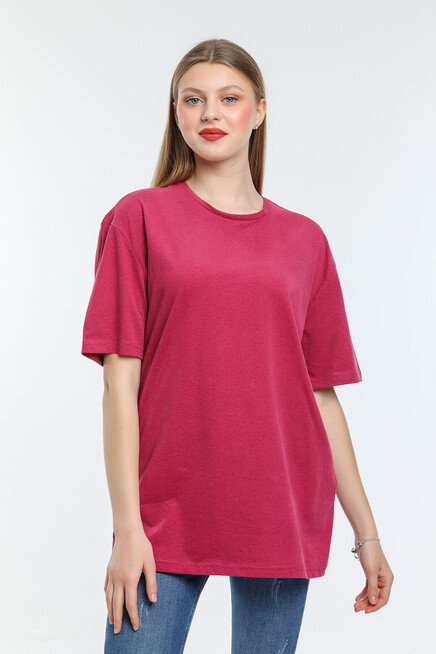 Süperlife Kadın Bisiklet Yaka Standart &Regular Fit Tişort spr21yk30