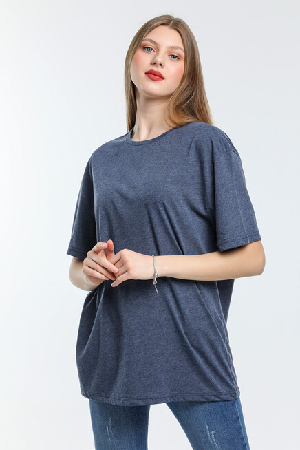 Süperlife Kadın Bisiklet Yaka Standart &Regular Fit Tişort spr21yk30