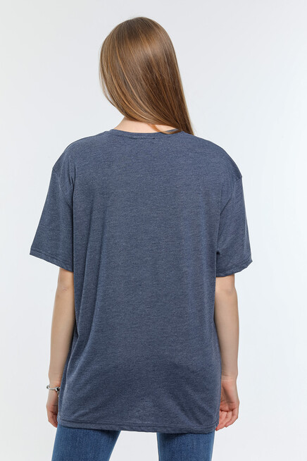 Süperlife Kadın Bisiklet Yaka Standart &Regular Fit Tişort spr21yk30