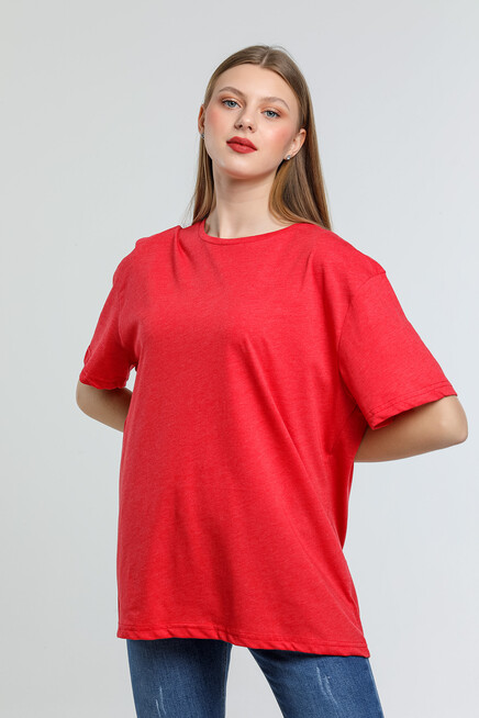 Süperlife Kadın Bisiklet Yaka Standart &Regular Fit Tişort spr21yk30