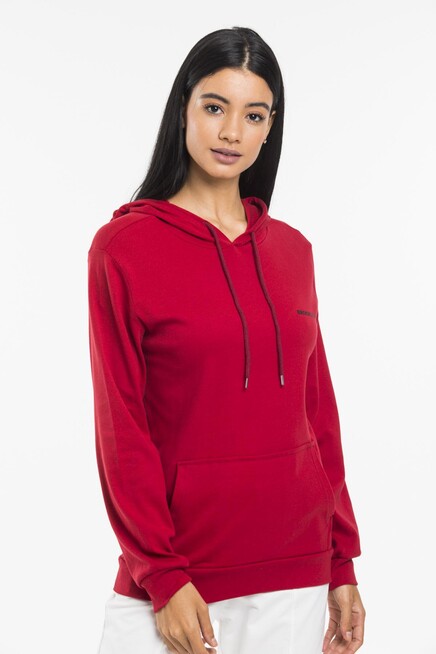 Süperlife Kadın Kapşonlu Regular Fit Baskılı İnce Sweatshirt SPR21K61
