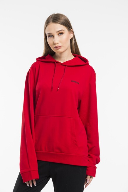 Süperlife Kadın Kapşonlu Regular Fit Baskılı İnce Sweatshirt SPR21K61