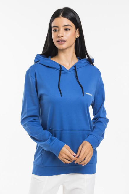 Süperlife Kadın Kapşonlu Regular Fit Baskılı İnce Sweatshirt SPR21K61