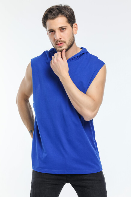 Süperlife Erkek Kapşonlu Standart &Regular Kalıp Fit Tişort SPR21Y04