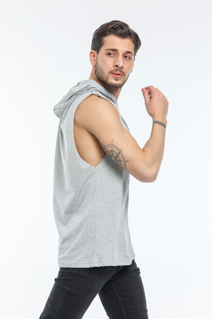 Süperlife Erkek Kapşonlu Standart &Regular Kalıp Fit Tişort SPR21Y04