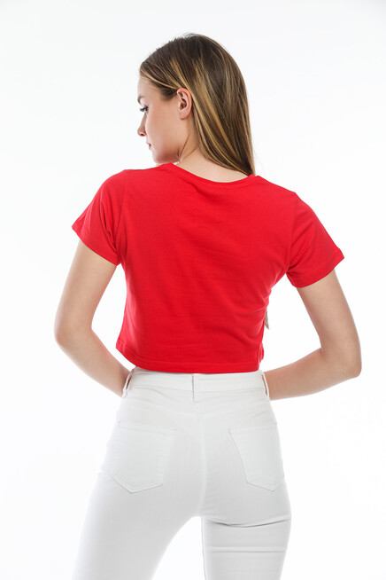 Süperlife Kadın Newyork Baskılı  Slim Fit  Tişort  SPR21Y15