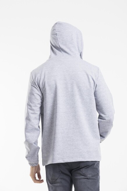 Süperlife Erkek Kapşonlu Yarım Fermuarlı İnce Sweatshirt SPR 20K52