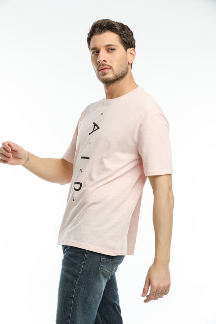 Süperlife Erkek Bisiklet Yaka Standart &Regular Fit  Aır Baskılı Tişort SPR21Y28