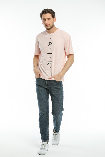 Süperlife Erkek Bisiklet Yaka Standart &Regular Fit  Aır Baskılı Tişort SPR21Y28