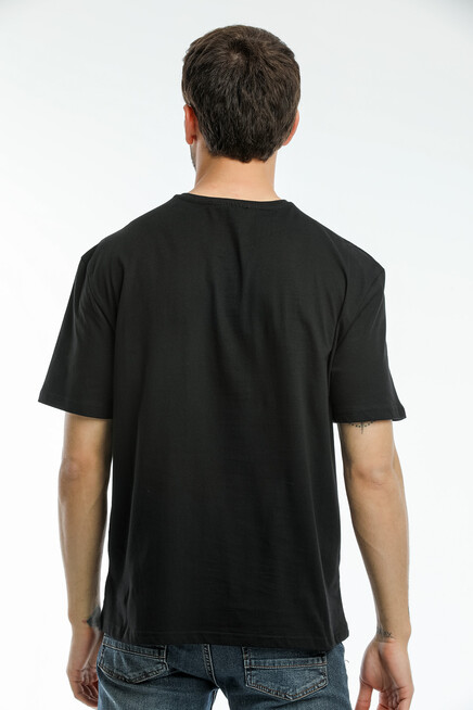 Süperlife Erkek Bisiklet Yaka Standart &Regular Fit  Aır Baskılı Tişort SPR21Y28