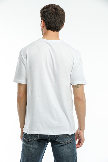 Süperlife Erkek Bisiklet Yaka Standart &Regular Fit  Aır Baskılı Tişort SPR21Y28