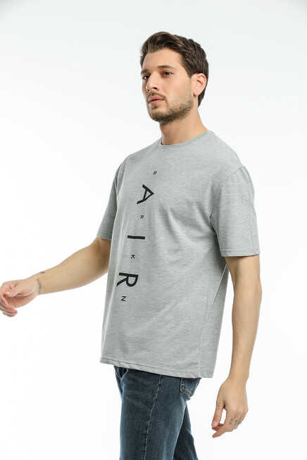 Süperlife Erkek Bisiklet Yaka Standart &Regular Fit  Aır Baskılı Tişort SPR21Y28