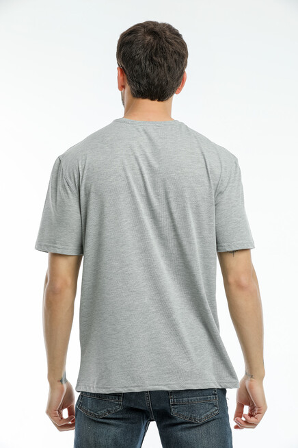 Süperlife Erkek Bisiklet Yaka Standart &Regular Fit  Aır Baskılı Tişort SPR21Y28