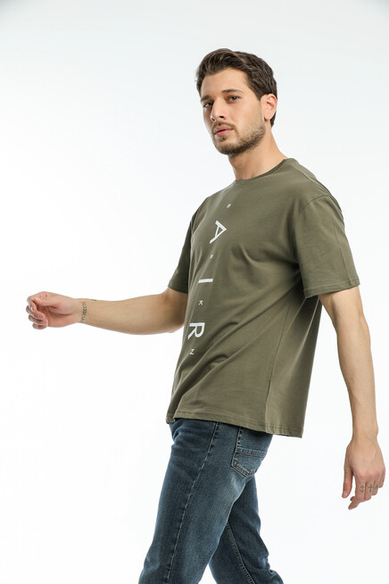 Süperlife Erkek Bisiklet Yaka Standart &Regular Fit  Aır Baskılı Tişort SPR21Y28