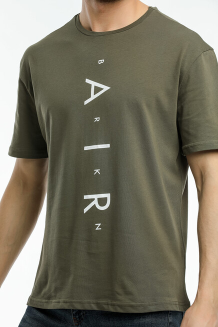 Süperlife Erkek Bisiklet Yaka Standart &Regular Fit  Aır Baskılı Tişort SPR21Y28