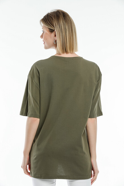 Süperlife Kadın Bisiklet Yaka Standart &Regular Fit  Brookyln Baskılı Tişort SPR21YK27