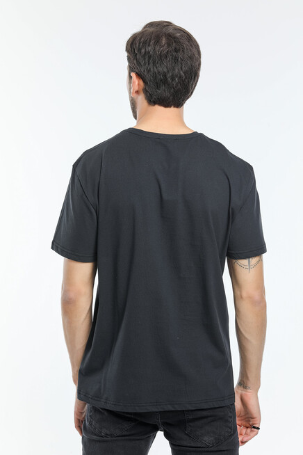 Süperlife Erkek Bisiklet Yaka Slim Fit Ön Çöp Dikiş Garni  Tişort SPR21Y01