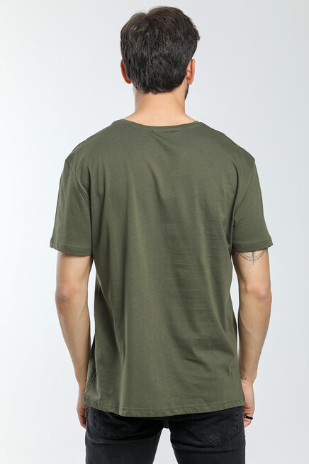 Süperlife Erkek Bisiklet Yaka Slim Fit Ön Çöp Dikiş Garni  Tişort SPR21Y01