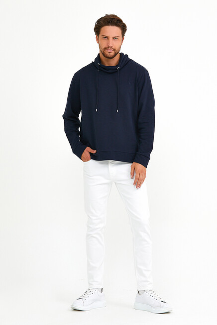 Süperlife Erkek Şal Yaka Regular Fit Brooklyn İnce Sweatshirt SPR22SW142