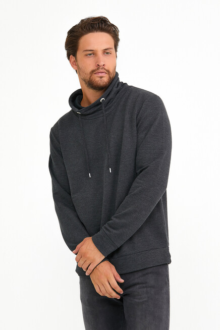 Süperlife Erkek Şal Yaka Regular Fit Brooklyn İnce Sweatshirt SPR22SW142