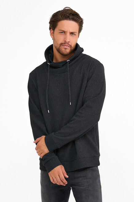 Süperlife Erkek Şal Yaka Regular Fit Brooklyn İnce Sweatshirt SPR22SW142
